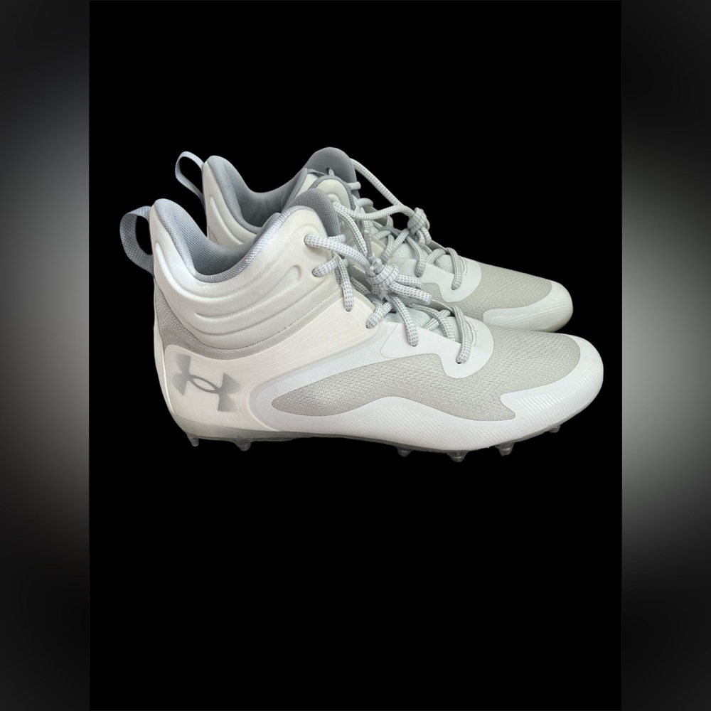 under amour command MC mid lacrosse cleats mens size 9-14 3025639-100 white‎